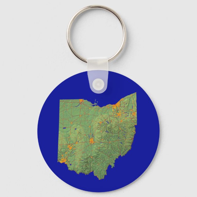 Ohio Map Keychain (Front)