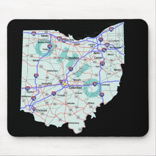 Ohio Map Mousepad