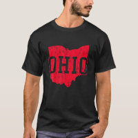 Ohio Map OH Home Shape State Vintage Buckeye State