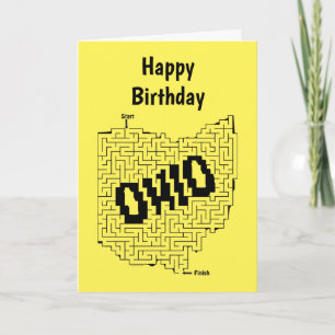 Ohio Maze Puzzle Card