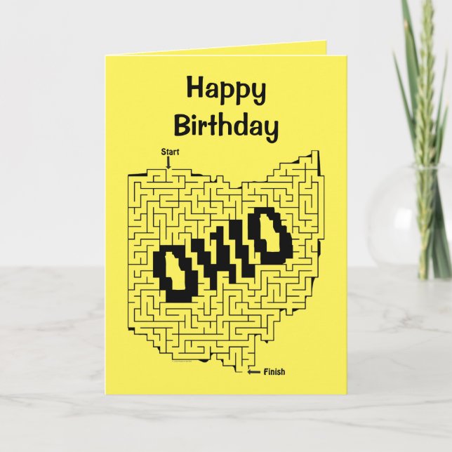 Ohio Maze Puzzle Card (Front)