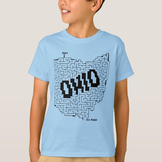Ohio Maze Puzzle T-Shirt (Front)