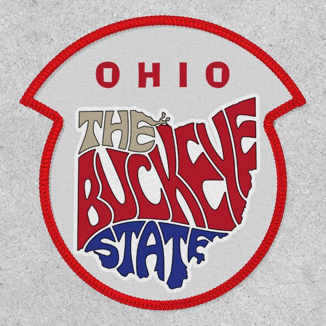 Ohio Nickname Word Art Patch (Front)