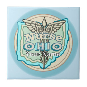 Ohio Nurse Caduceus Tile