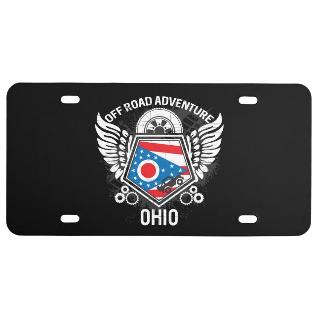 Ohio Off Road Adventure 4x4 Trails Mudding License Plate (Front)