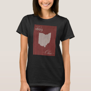 Ohio OH Map Grunge Vintage State Graphic Women Men T-Shirt
