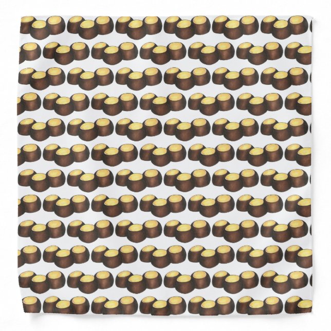 Ohio OH Peanut Butter Buckeye Buck Eye Nut Candy Bandana (Front)