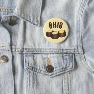 Ohio OH Peanut Butter Buckeye Buck Eye Nut Candy Button