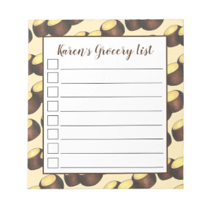 Ohio OH Peanut Butter Buckeye Buck Eye Nut Candy Notepad