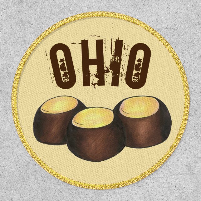 Ohio OH Peanut Butter Buckeye Buck Eye Nut Candy Patch (Front)