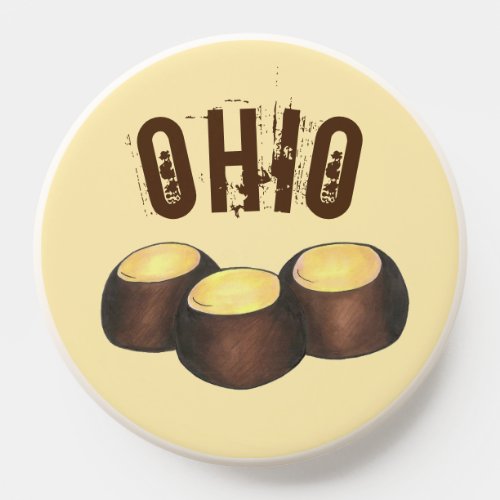 Ohio OH Peanut Butter Buckeye Buck Eye Nut Candy PopSocket