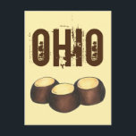 Ohio OH Peanut Butter Buckeye Buck Eye Nut Candy Postcard<br><div class="desc">Design features an original marker illustration of a classic peanut butter and chocolate buckeye nut candy. An Ohio foodie favorite.

This buck eye candies design is also available on other products. Don't see what you're looking for? Need help with customization? Contact Rebecca to have something designed just for you.</div>