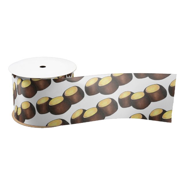 Ohio OH Peanut Butter Buckeye Buck Eye Nut Candy Satin Ribbon (Spool)
