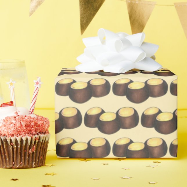 Ohio OH Peanut Butter Buckeye Buck Eye Nut Candy Wrapping Paper (Birthday Party)