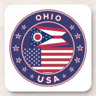 Ohio, Ohio t-shirt, Ohio sticker, phone case Beverage Coaster