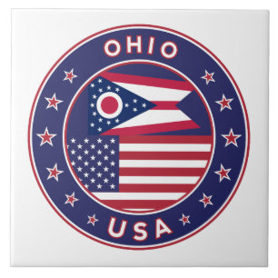 Ohio, Ohio t-shirt, Ohio sticker, phone case Ceramic Tile