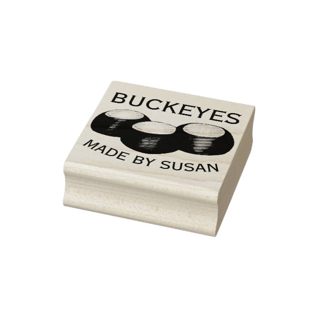 Ohio Peanut Butter Buckeye Candy Homemade Made By Rubber Stamp (Stamp)