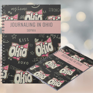 Ohio pink black jouraling sketching Notebook