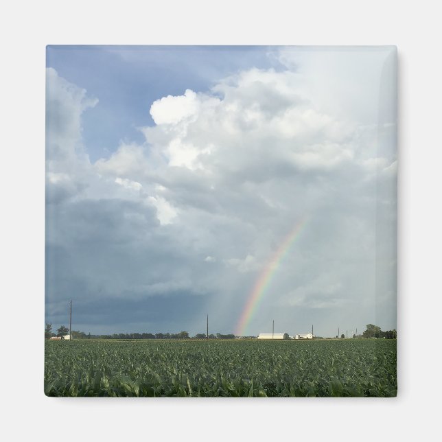 Ohio Rainbow Over Cornfield Magnet (Front)