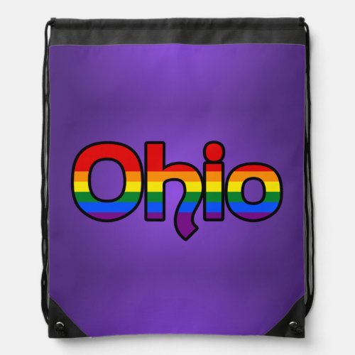 Ohio Rainbow text Backpack