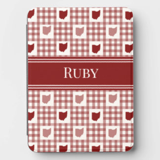 Ohio Red Gingham Kindle Cover