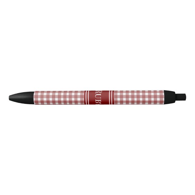 Ohio Red Gingham Pen (Front)