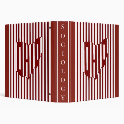 Ohio Red Stripe 3 Ring Binder