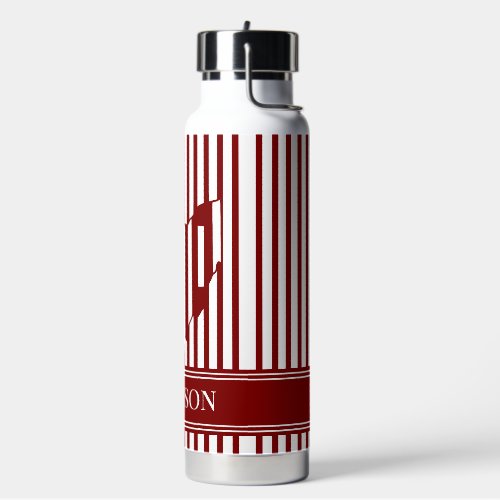 Ohio Red Stripe Water Bottle