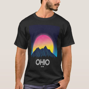 Ohio Retro Vintage Mountain Grid 80s 90s Aesthetic T-Shirt