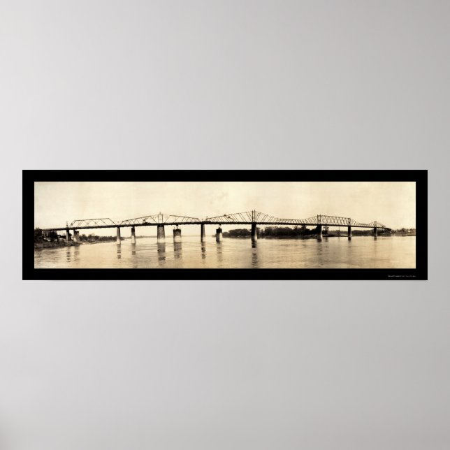 Ohio River Bridge Photo 1911 Poster (Front)