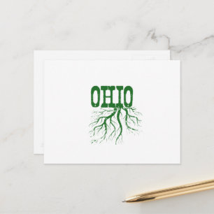 Ohio Rooted Green Ohioan Tree Roots Buckeye Postcard