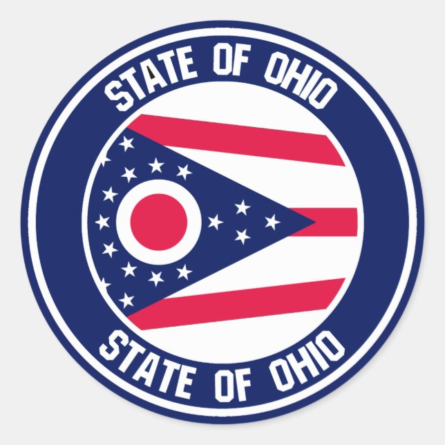 Ohio Round Emblem Classic Round Sticker (Front)