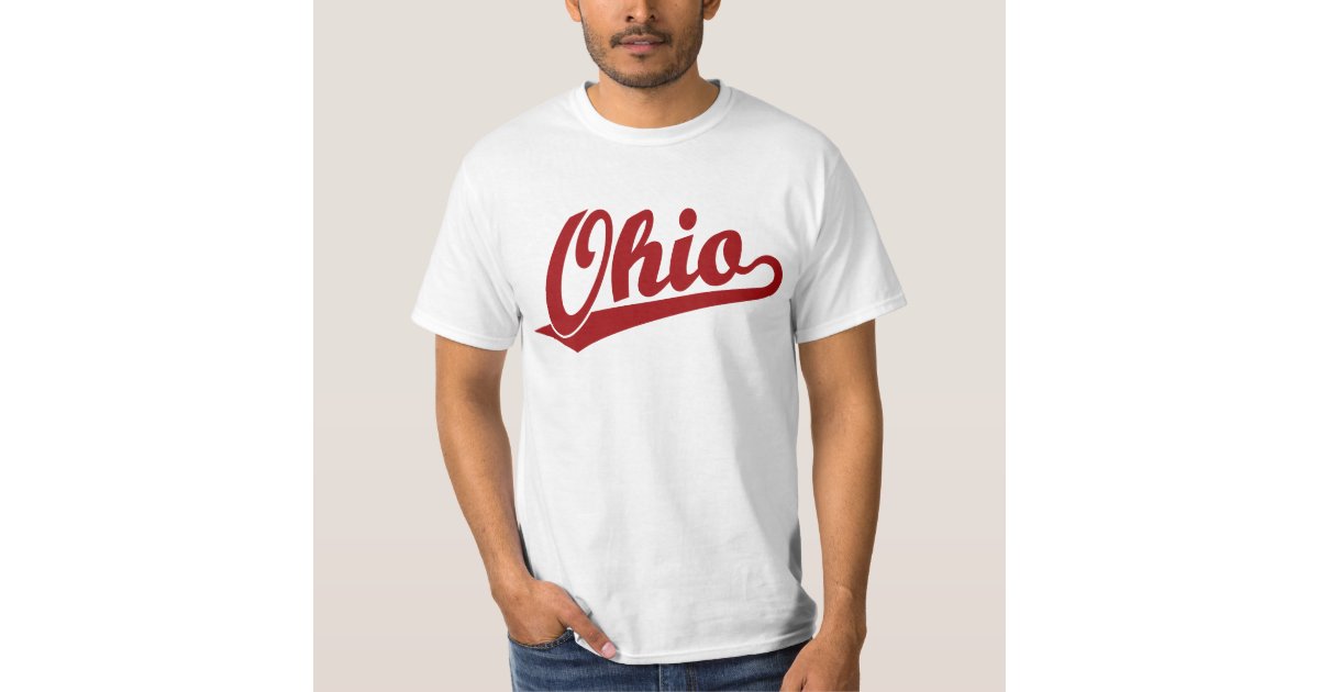 Ohio script logo in red T-Shirt | Zazzle.com