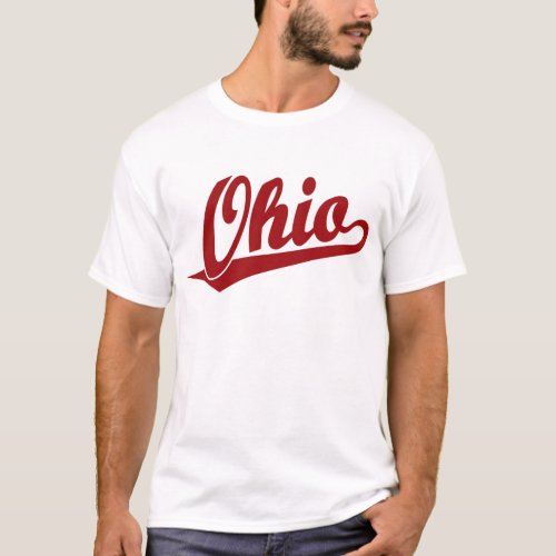 Ohio script logo in red T_Shirt