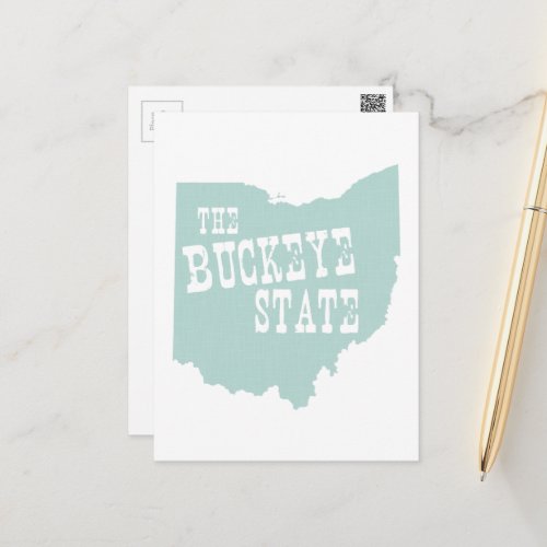 Ohio Shaped Nickname The Buckeye State Ohioan Postcard