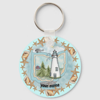 Ohio Shells Lighthouse keychain