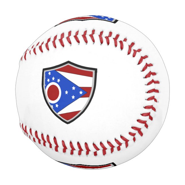 Ohio shield flag baseball (Front Right)