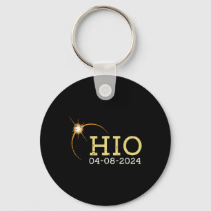 Ohio Solar Eclipse 2024 Totality April 8 Women Men Keychain