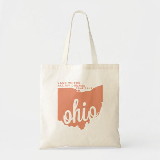 ohio | song lyrics | peach tote bag