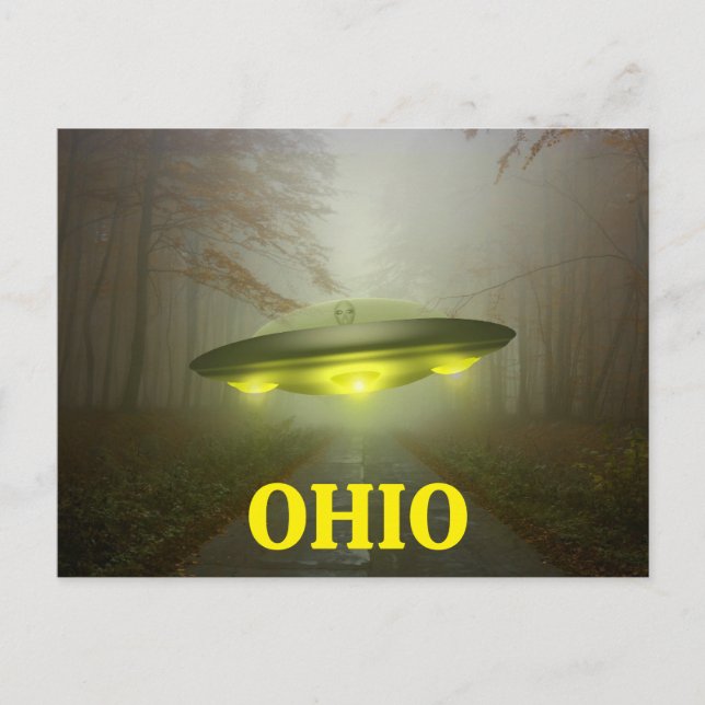 OHIO SPACESHIP UFO Postcard (Front)