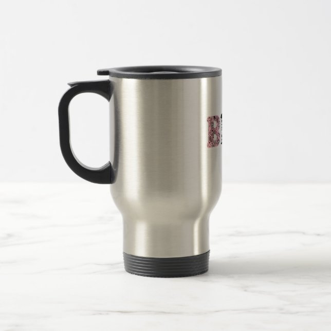 Ohio State Buckeyes Arch Over Logo Black Officiall Travel Mug (Left)