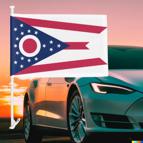 Ohio State Car Flag