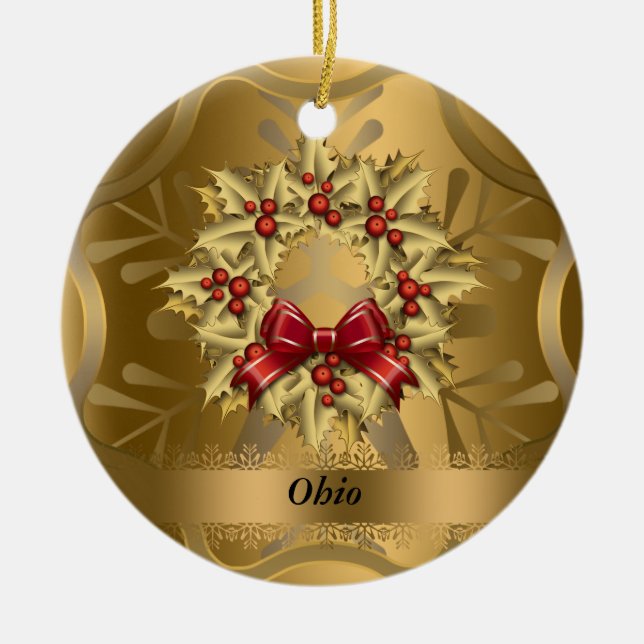 Ohio State Christmas Ornament (Front)