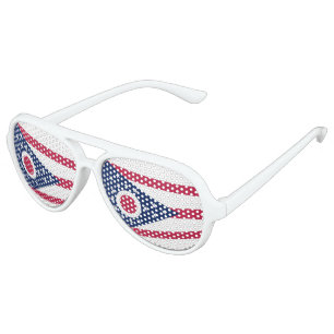 Ohio State Flag Aviator Sunglasses