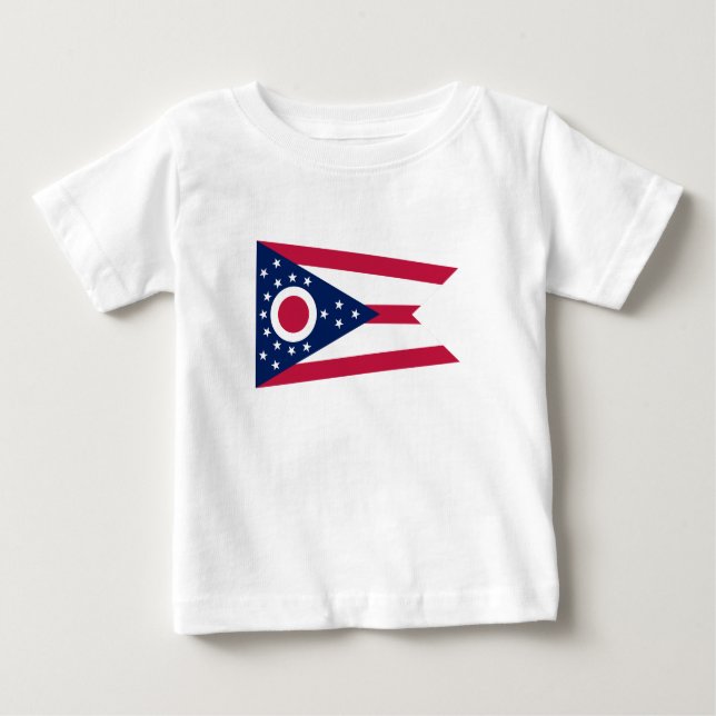Ohio State Flag Baby T-Shirt (Front)