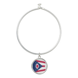 Ohio State Flag Bangle Bracelet