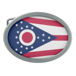 Ohio State Flag Belt Buckle