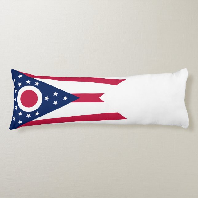 Ohio State Flag Body Pillow (Front)