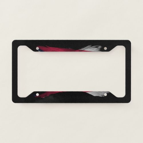 Ohio state flag brush stroke Ohio flag background License Plate Frame