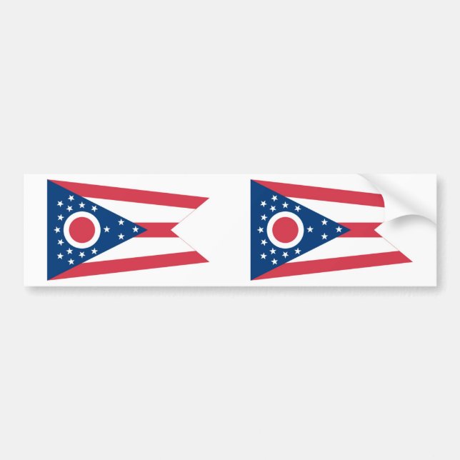 Ohio State Flag Bumper Sticker (Front)